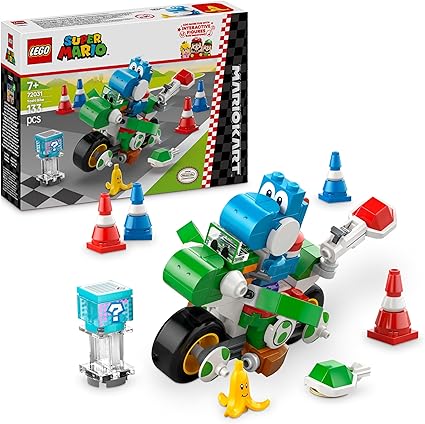 LEGO Super Mario Kart : Moto Yoshi, Giocattolo Interattivo da Costruire, Giochi d'Avventura per Bambini e Bambine da7 anni in su, Idea Regalo di Compleanno Nintendo da Collezione 72031