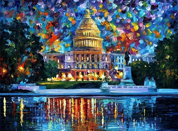 DC Wall Art Washington Painting On Canvas By Leonid Afremov