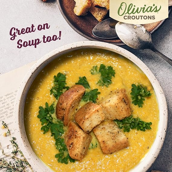 Olivia's Croutons Butter & Garlic Croutons, 0.75 oz, 50 Count