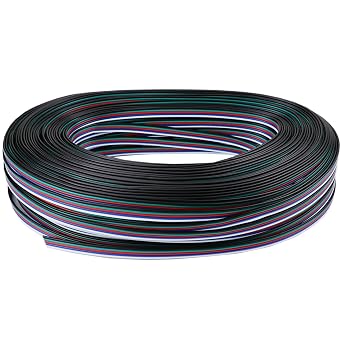 LEDENET 255FT 18 Gauge Silicone Wire 5pin 5 Color Electric Wire Hook Up Flexible 18AWG Stranded Cable Conductor Extend Tinned Copper Wire