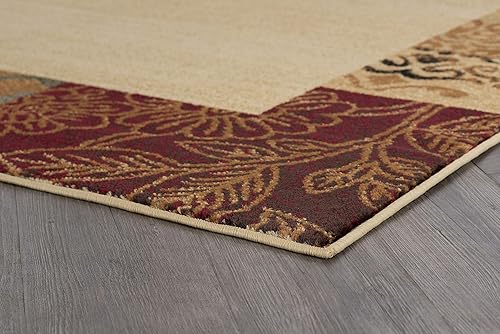 Miniatura 45 de Raleigh - Alfombra ovalada grande de 7 x 10 pies para sala de estar y dormitorio, alfombra tradicional floral - Alfombras para Salas Grandes Beige