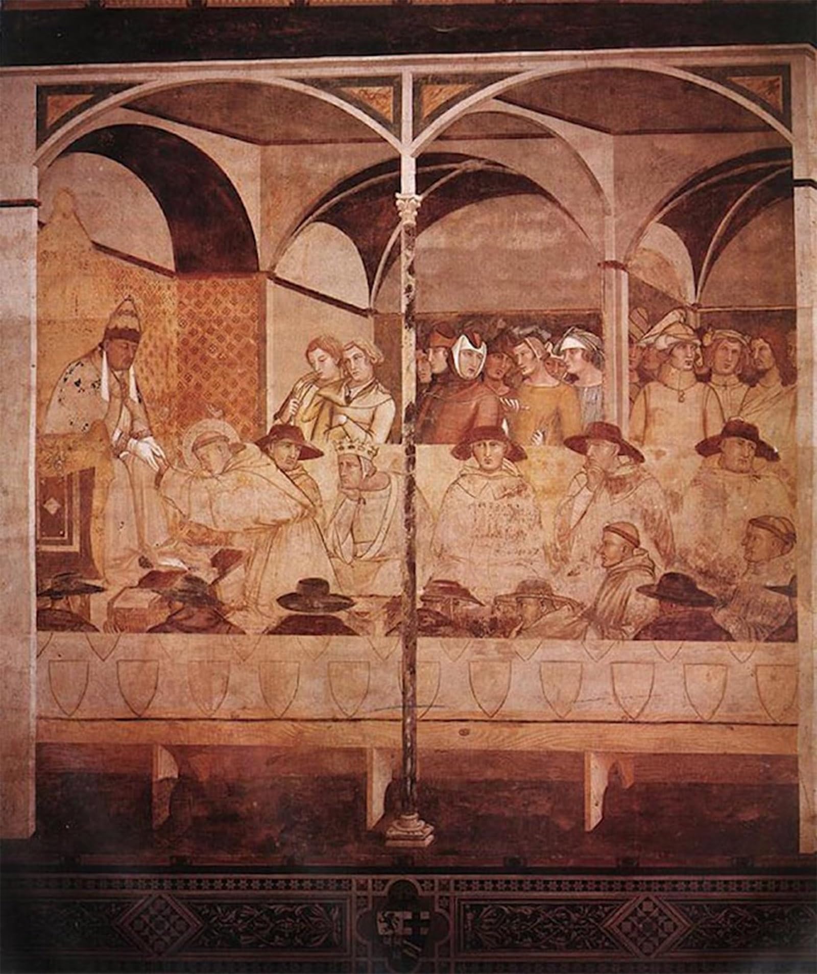 POSTERIIk Vintage Art Print Images Pictures Print the Oath of St Louis of Toulouse by Ambrogio Lorenzetti Modern Colour Posters for Office Home Decor 60x90cm