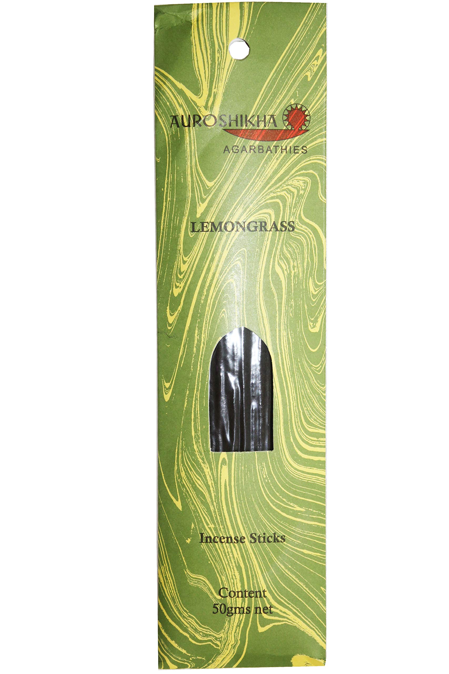 Auroshikha Agarbathies Natural Organic Joss Sticks Home Fragrance Incense Sticks, 50 Grams Each (LEMONGRASS)