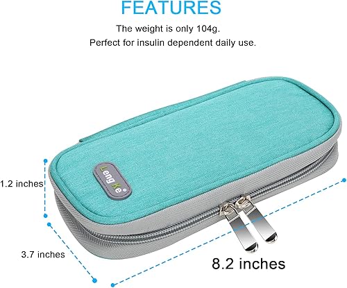 Miniatura 2 de YOUSHARES Maletín de viaje para insulina aprobado por la TSA para medicamentos diabéticos, enfriador para viajes, bolsa organizadora de medicamentos