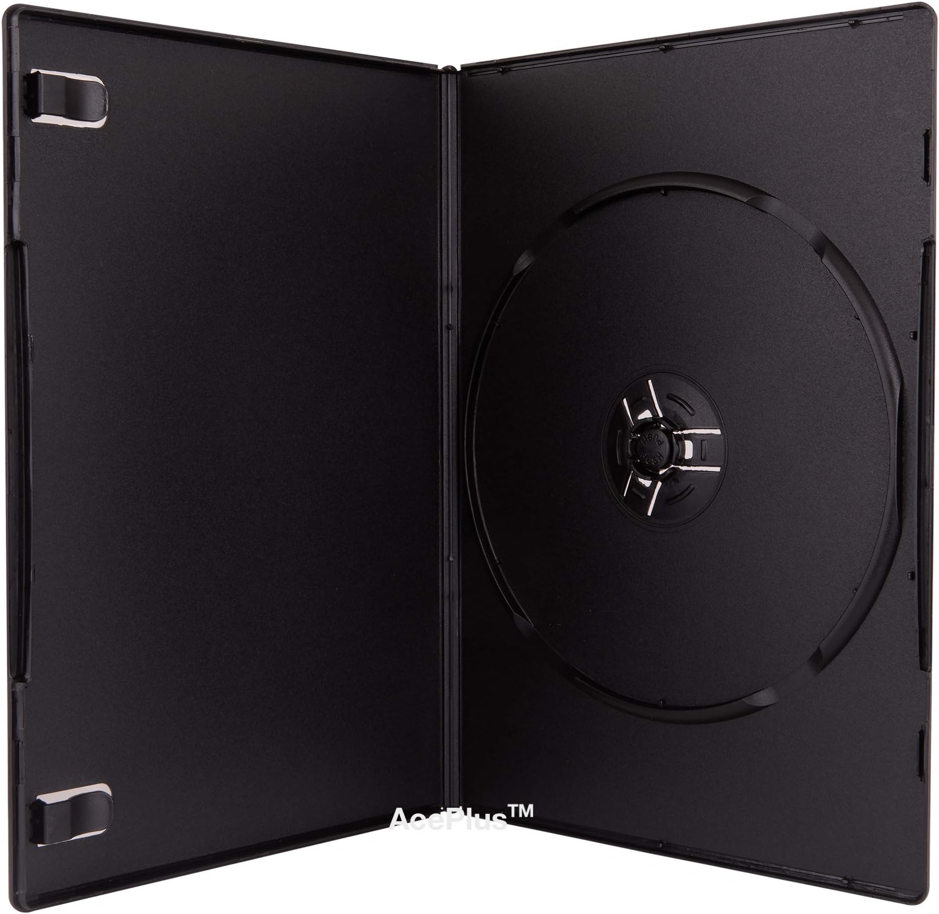 25-pk Slim Black Single DVD Cases; 7mm Thickness Premium Grade with Clear Outer Sleeve; 25 Pieces