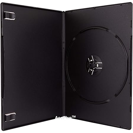 Premium Slim Black Single DVD Cases; 7mm Thickness Premium Grade with Clear Outer Sleeve, Made with New Material (5-Pack)