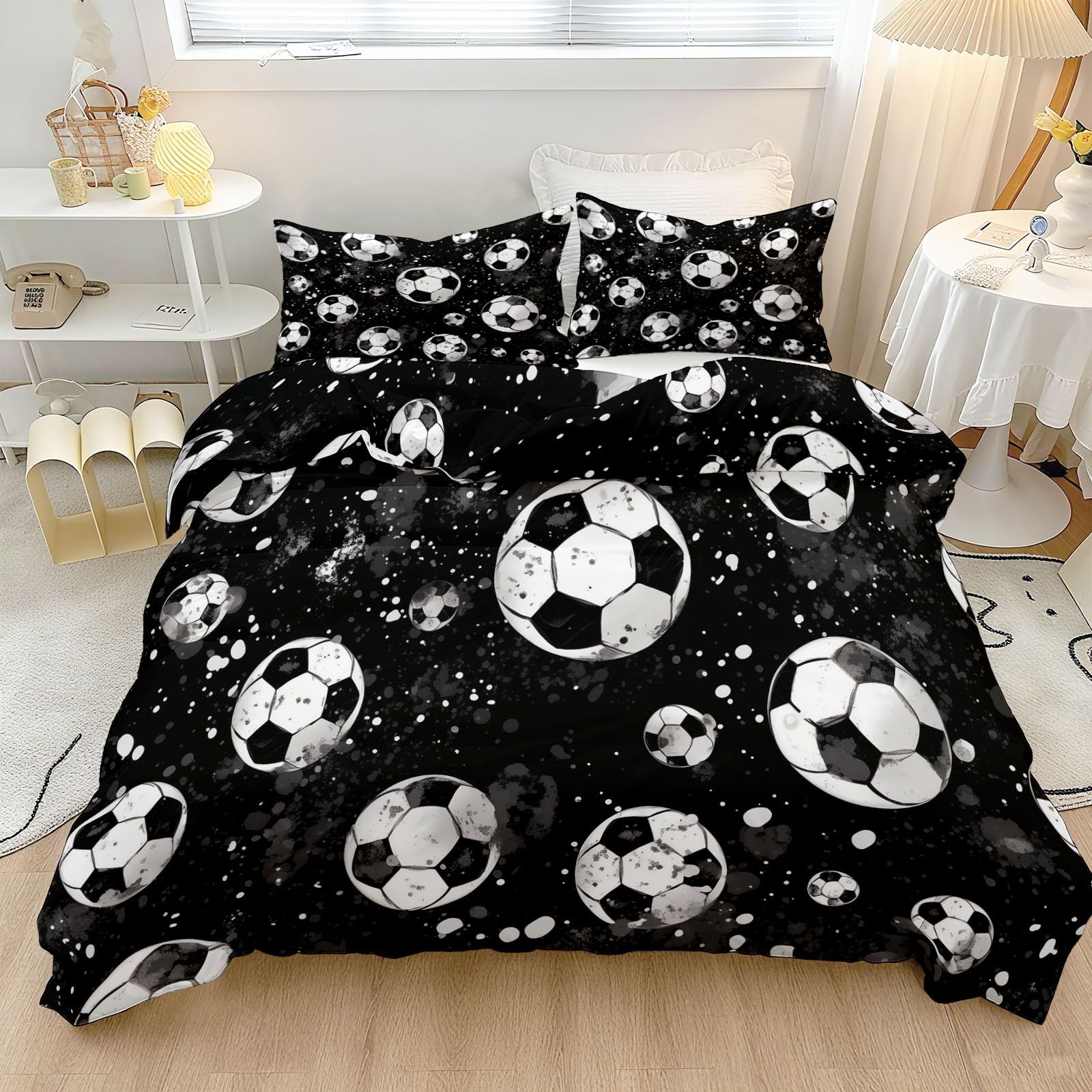 Ensemble de literie football pour rafraîchir une décoration de chambre d'adulte