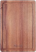 MITSUMOTO SAKARI Solid Wood Cutting Board, 35.5 x 25.5 x 2.2 cm Natural Sapeli Wood Board, Japanese Sapele Cutting Boards (with Groove and Grip)