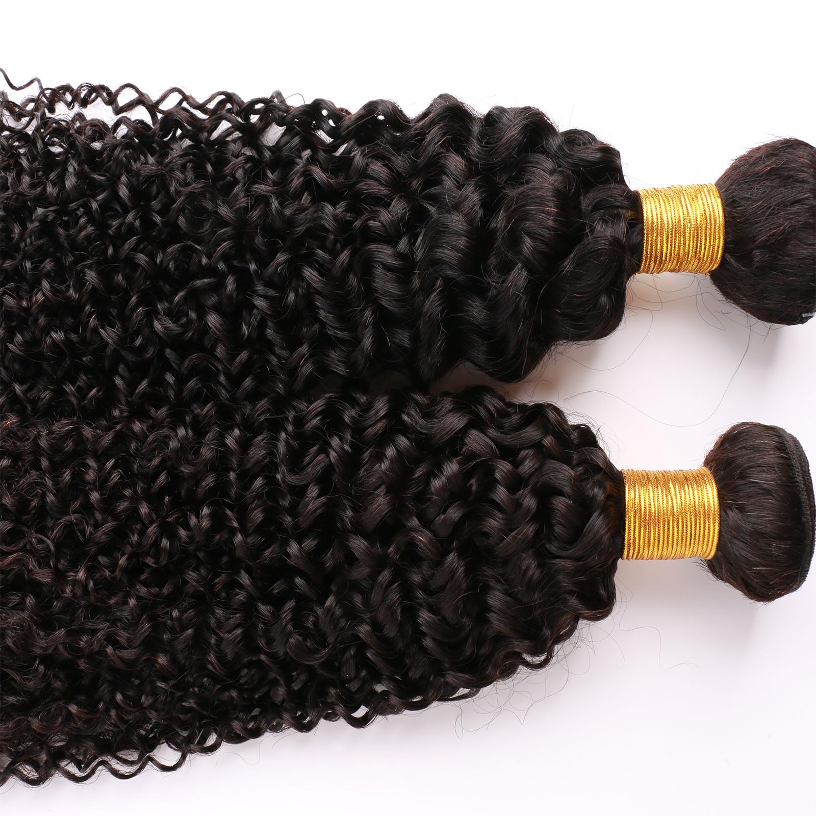 Huarisi Kinky Curly Bundles Human Hair 20 22 Inch Brasilianisches Lockiges Haar Tressen 12a Unprocessed Virgin Hair 200g Echthaar Bündel Zum einnähen Locken Extensions