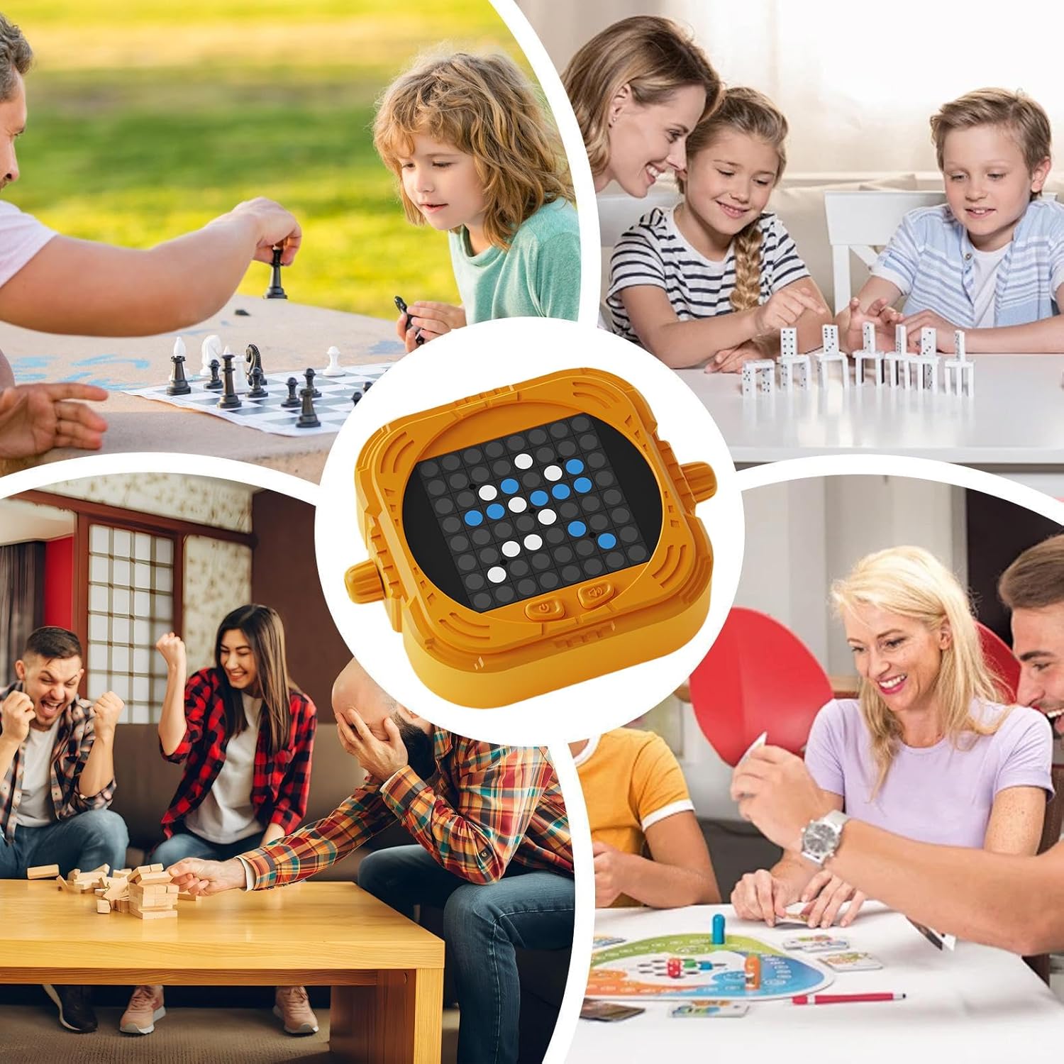 Game- | Five in A Row Board Games, Smart Ai Toy, Family Strategy Gam ES, Travel Camping Party Fun, Adults Kids Road Trip Games, Portable Logic Board Game for Home Outdoor Play