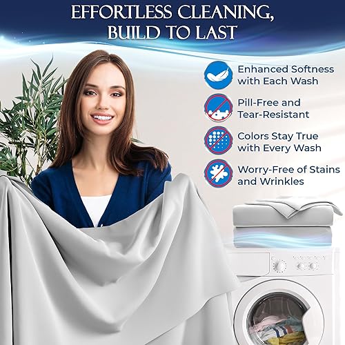 Miniatura 4 de DECOLURE Juego de sábanas refrescantes tamaño Queen, 4 piezas, lujosas y ultrasuaves, sábanas refrescantes tamaño Queen para personas que duermen