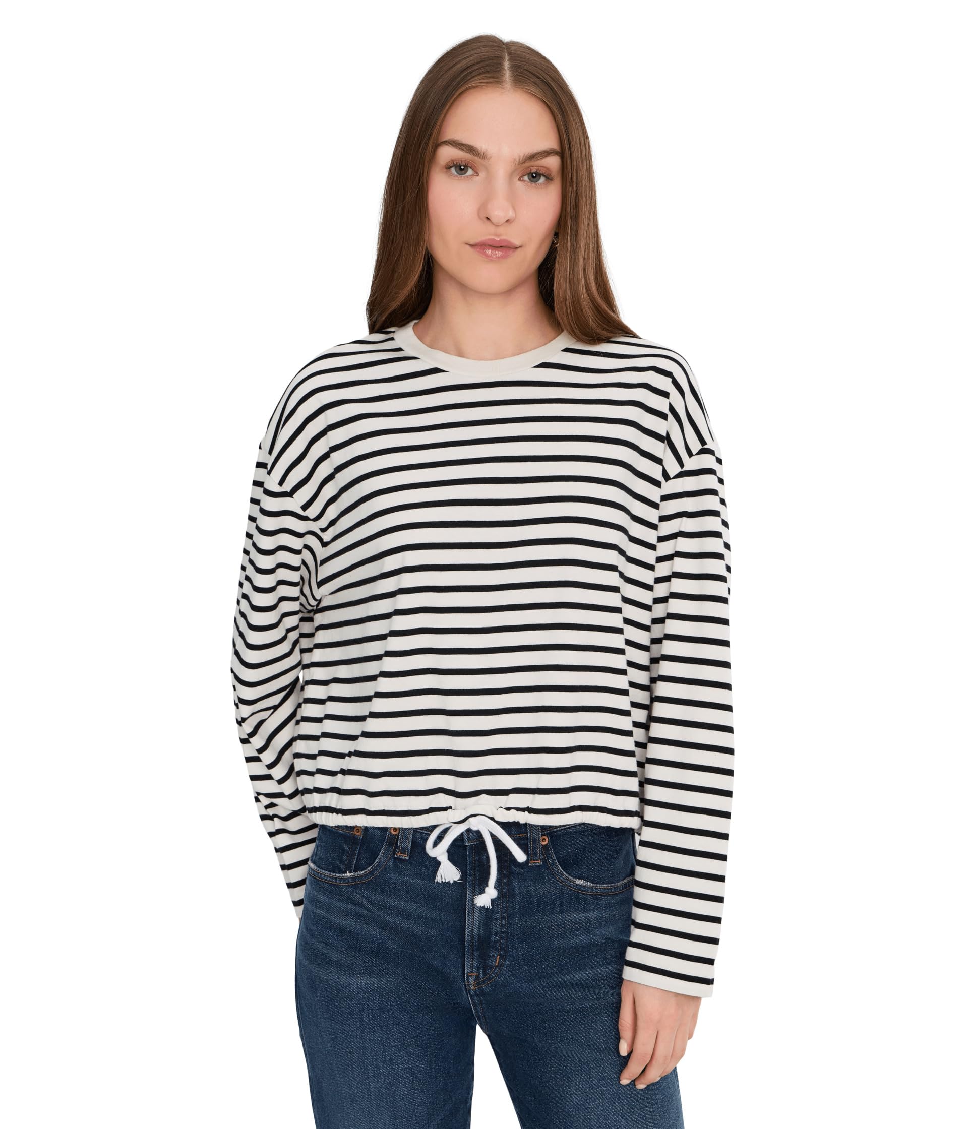 Madewell Womens The Perfect Tie-Waist Tee in Allday Jersey