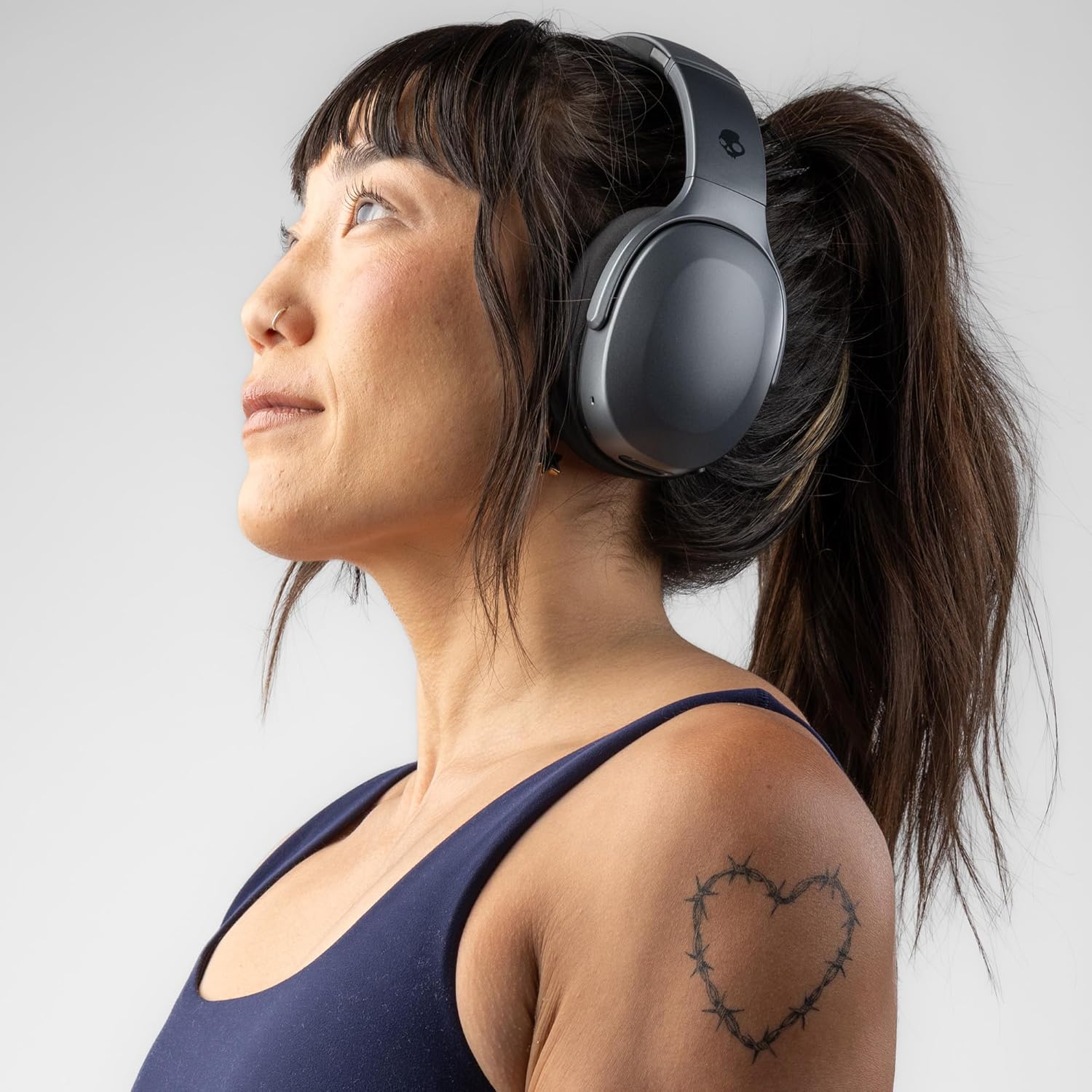 Skullcandy Crusher 540 Active Wireless Bluetooth Headphones with Multi-Sensory Bass, Noise Isolating Over-Ear Fit, Sweat and Water Resistant, 40 Hours Battery, Microphone for iPhone Android - Coal - Image 11