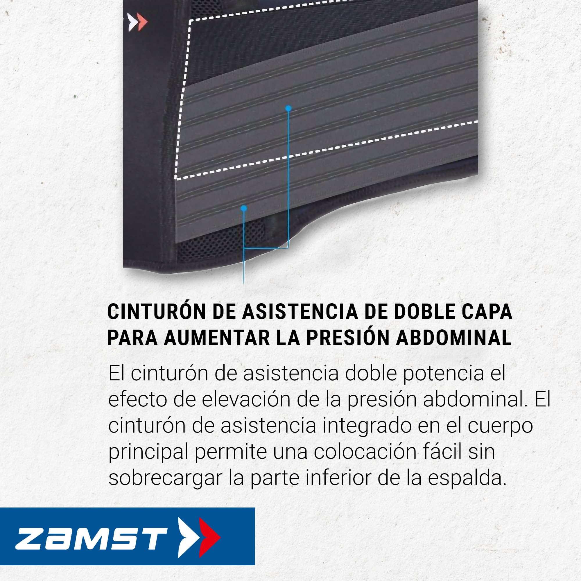 Zamst ZW-7 Faja Lumbar Ajustable - Soporte Lumbar Fuerte para Deportistas, Faja Lumbar para Dolor Lumbar, Cinturón de Compresión de Espalda para Deportes - Tejido de Malla Transpirable - M