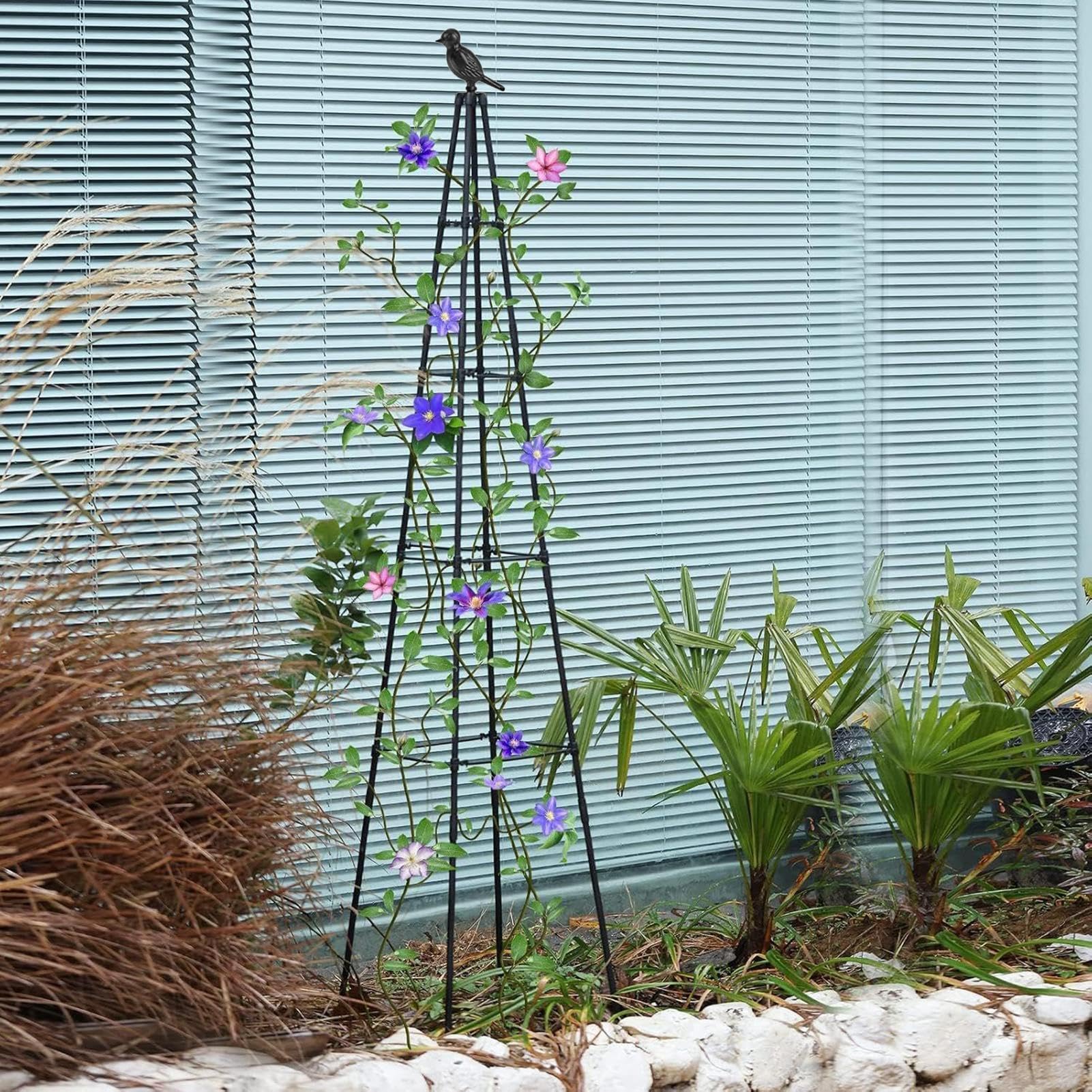 Tuteur Obélisque de Jardin Support Obélisque Métallique