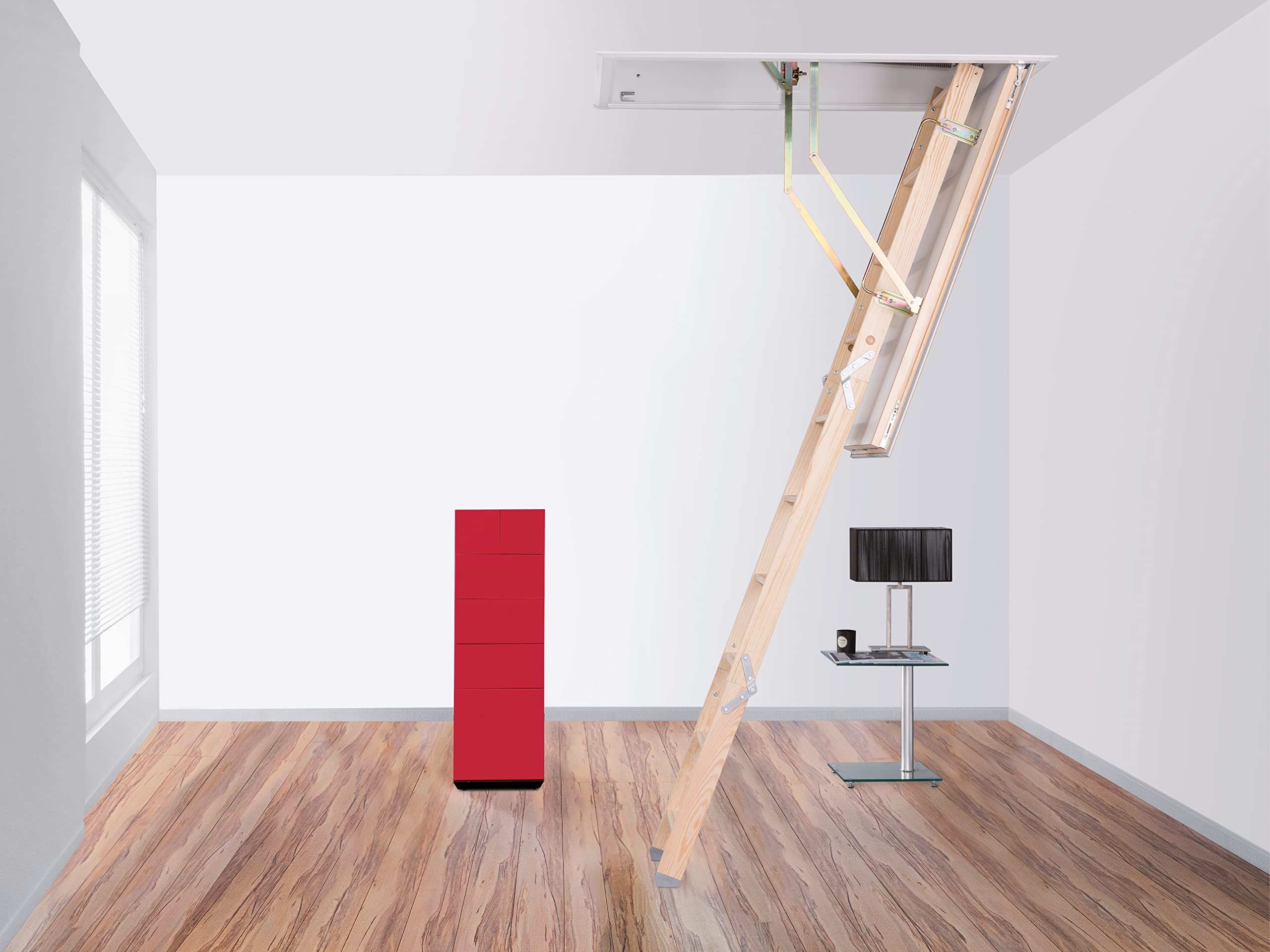 Asta Di Trazione Per Scale A Soppalco - 1050mm In Legno Per Cadet 3 Ed Esca 11