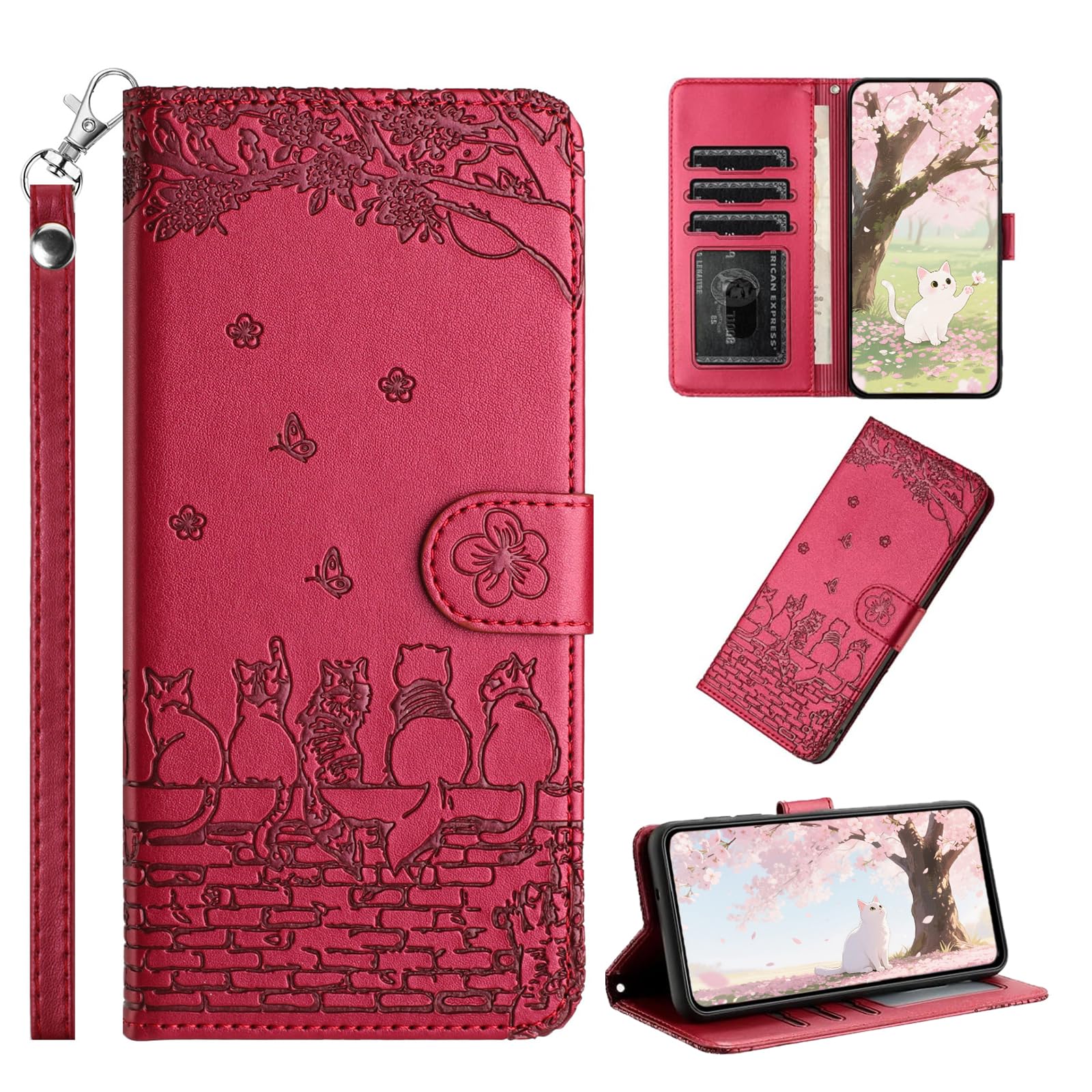 Amazon.co.jp: FALUWONRU Xiaomi Redmi 14Cケース手帳型 猫柄 可愛い