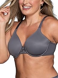 Vanity Fair Women's Full Figure Beauty Back Smoothing Bra, 4 Way Stretch Fabric, Lightly Lined Cups up to H