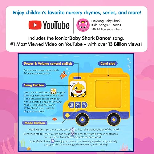 Miniatura 9 de Baby Shark Flash Card Learning BusBaby Shark Juguetes interactivos de aprendizaje para niños pequeñosJuguetes de aprendizaje y educación
