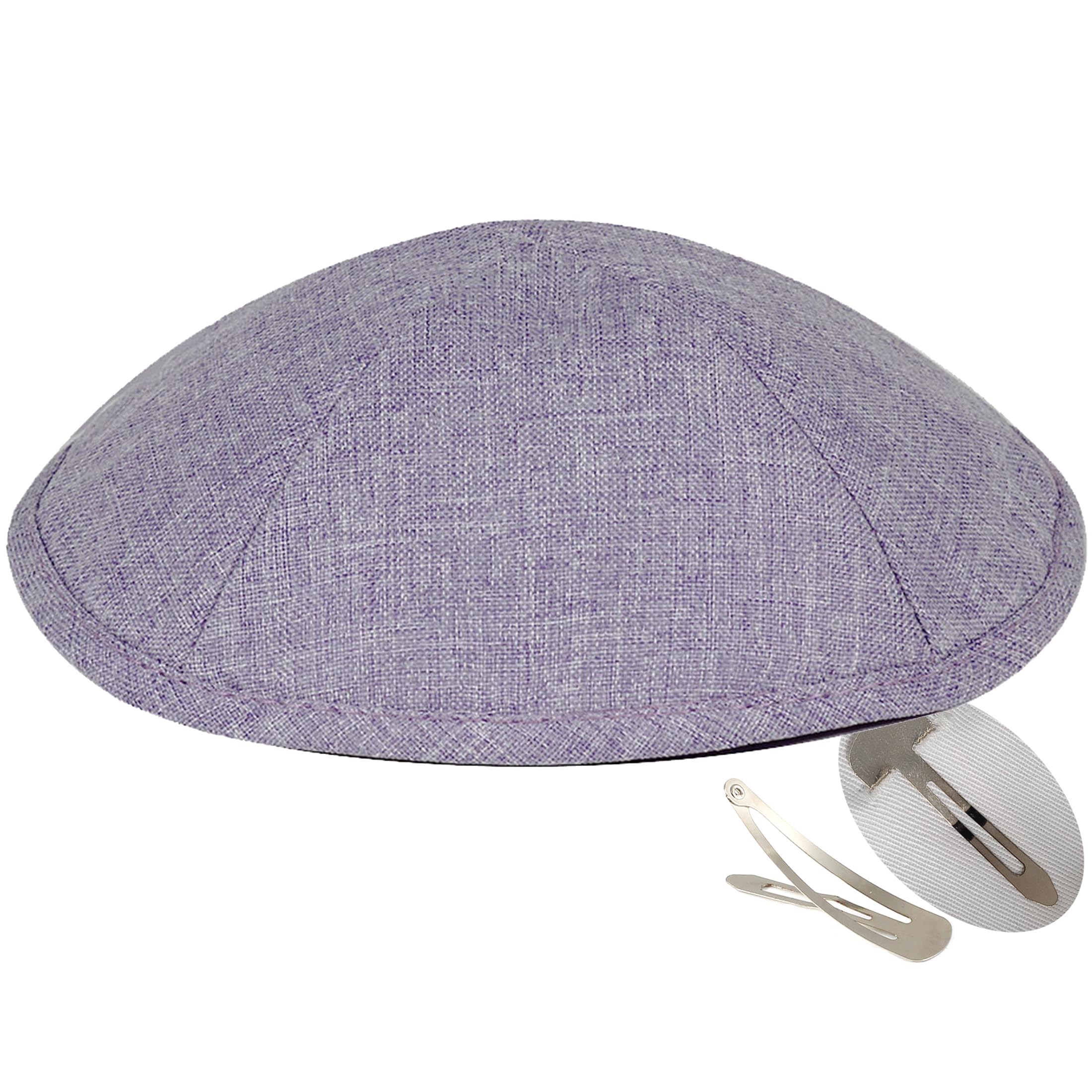 Zion Judaica Deluxe Linen Kippah Kids Yamakas Mens Ceremony Yarmulkes W/Clips