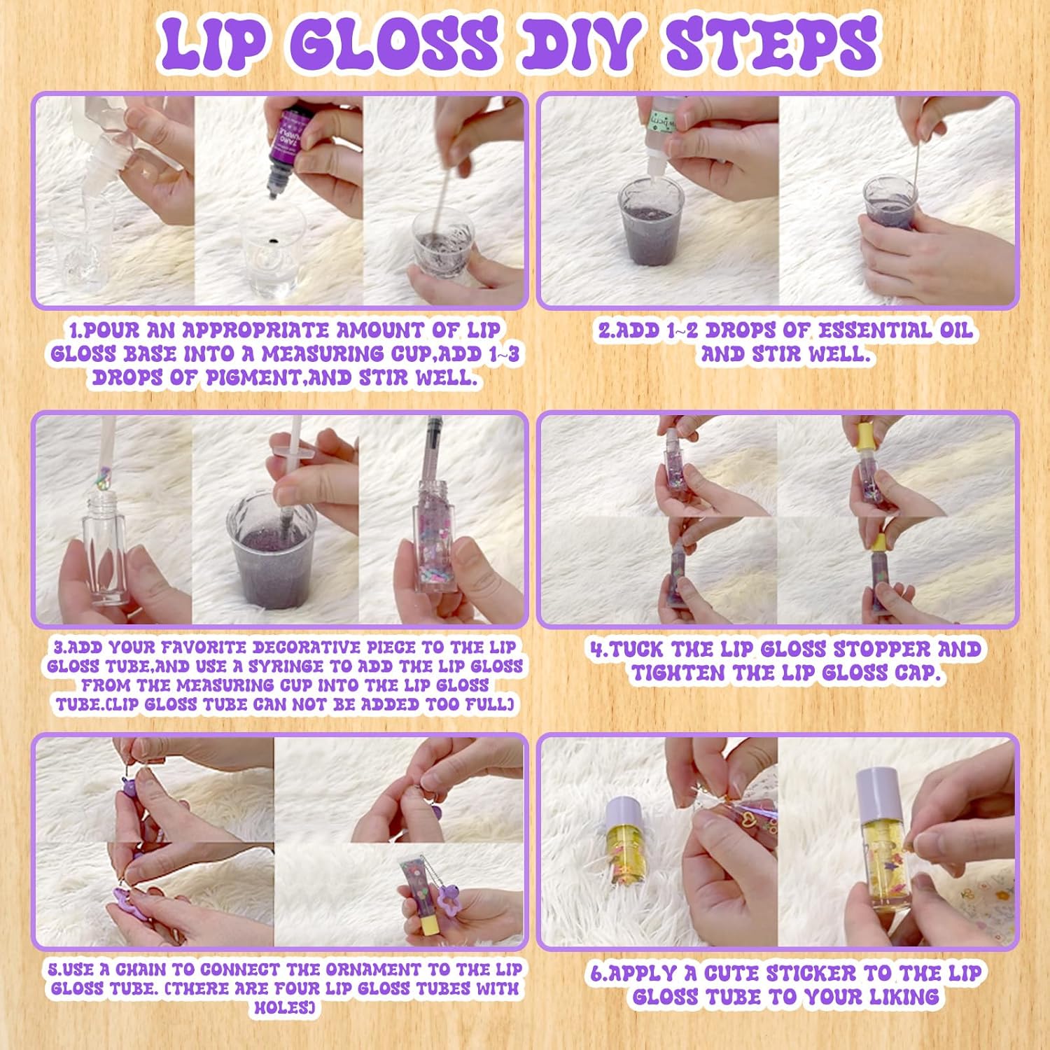 Dewiitine Lip Gloss Making Kit, DIY Lip Gloss Base to Make Your Own Lip Gloss Kit DIY Lipstick Set Moisturizing Lip Gloss Supplies Set, Gift for Girls Trendy Women