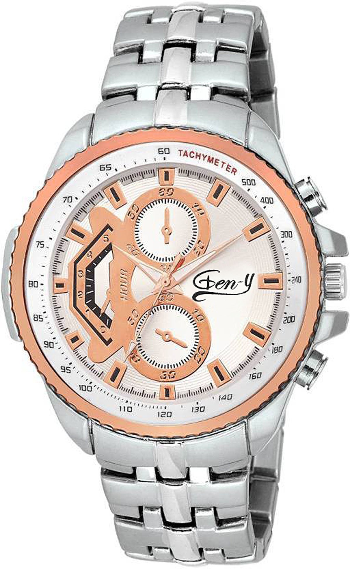 Gen-y GY-053 Silver and Golden Analog Watch - for Boys and Men (B077P88FNB) Amazon Price History, Amazon Price Tracker