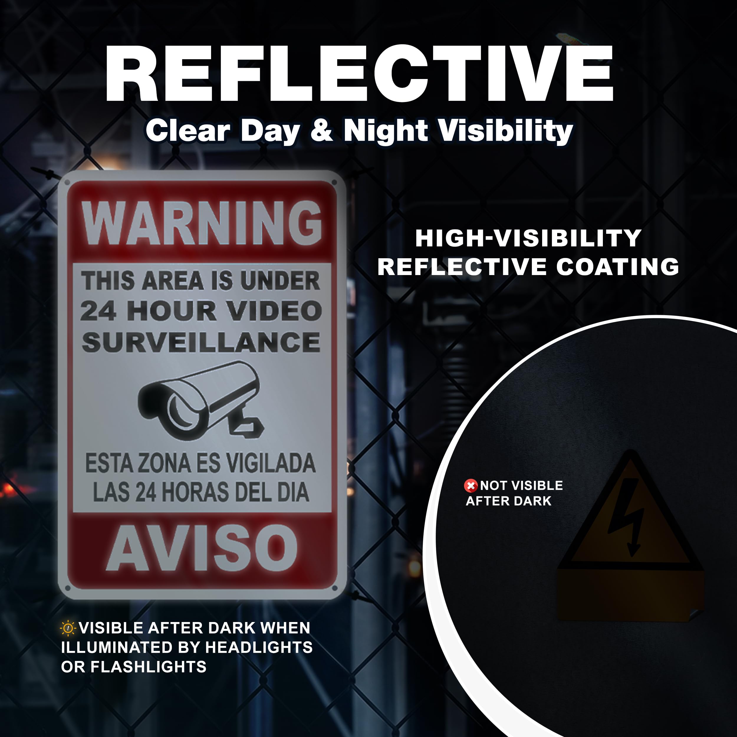 Video surveillance sign: Elegant information signs Video surveillance sign: Elegant information signs