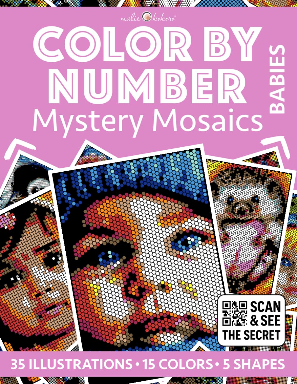 Color by Number - Babies [Premium Print]: Mystery Mosaics (Color by Number [Premium Print] | Pixelart)