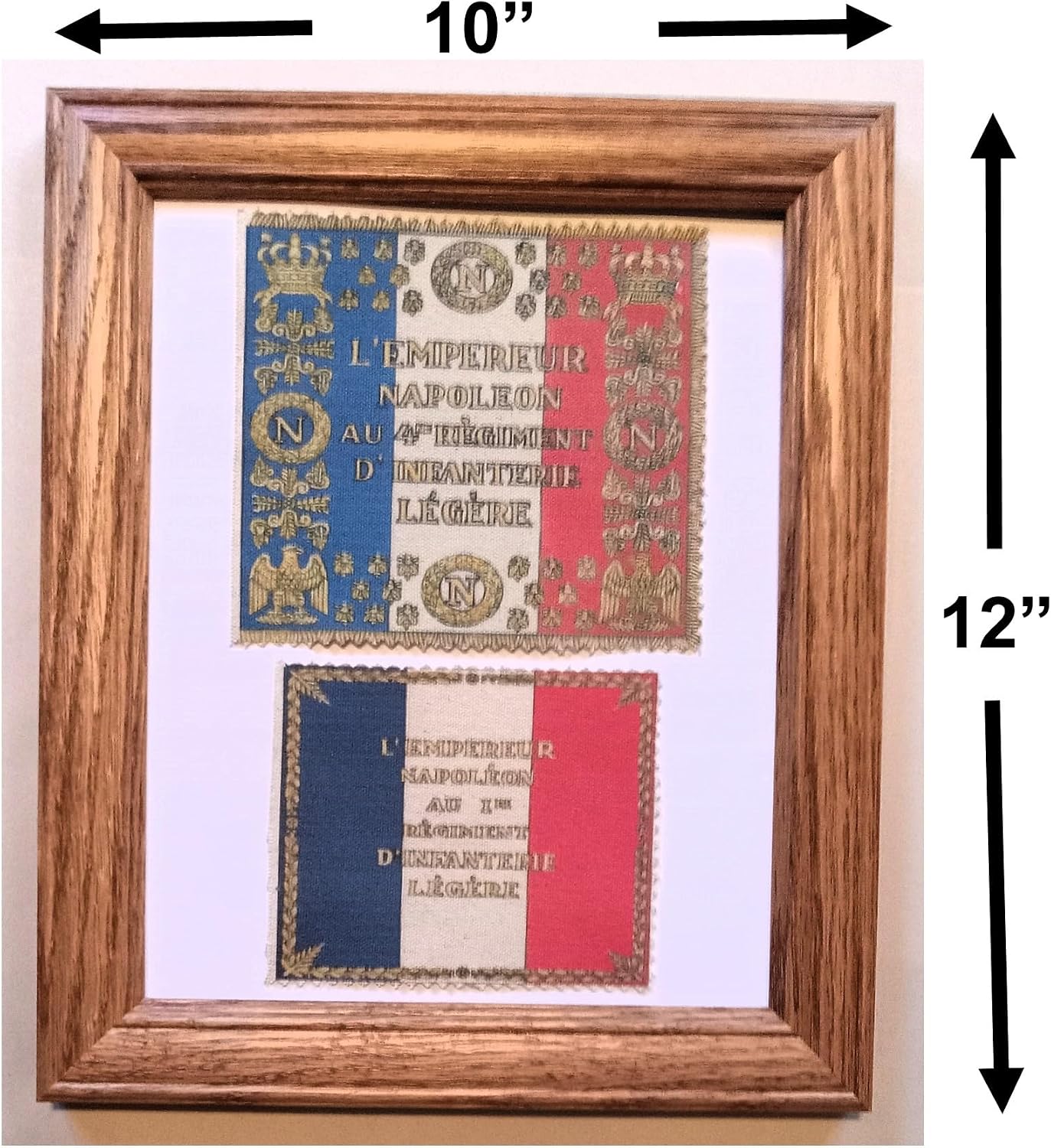 French Flag Set of Napoleon Bonaparte...Napoleonic Wars France, 1812. Wall Decor, Art.