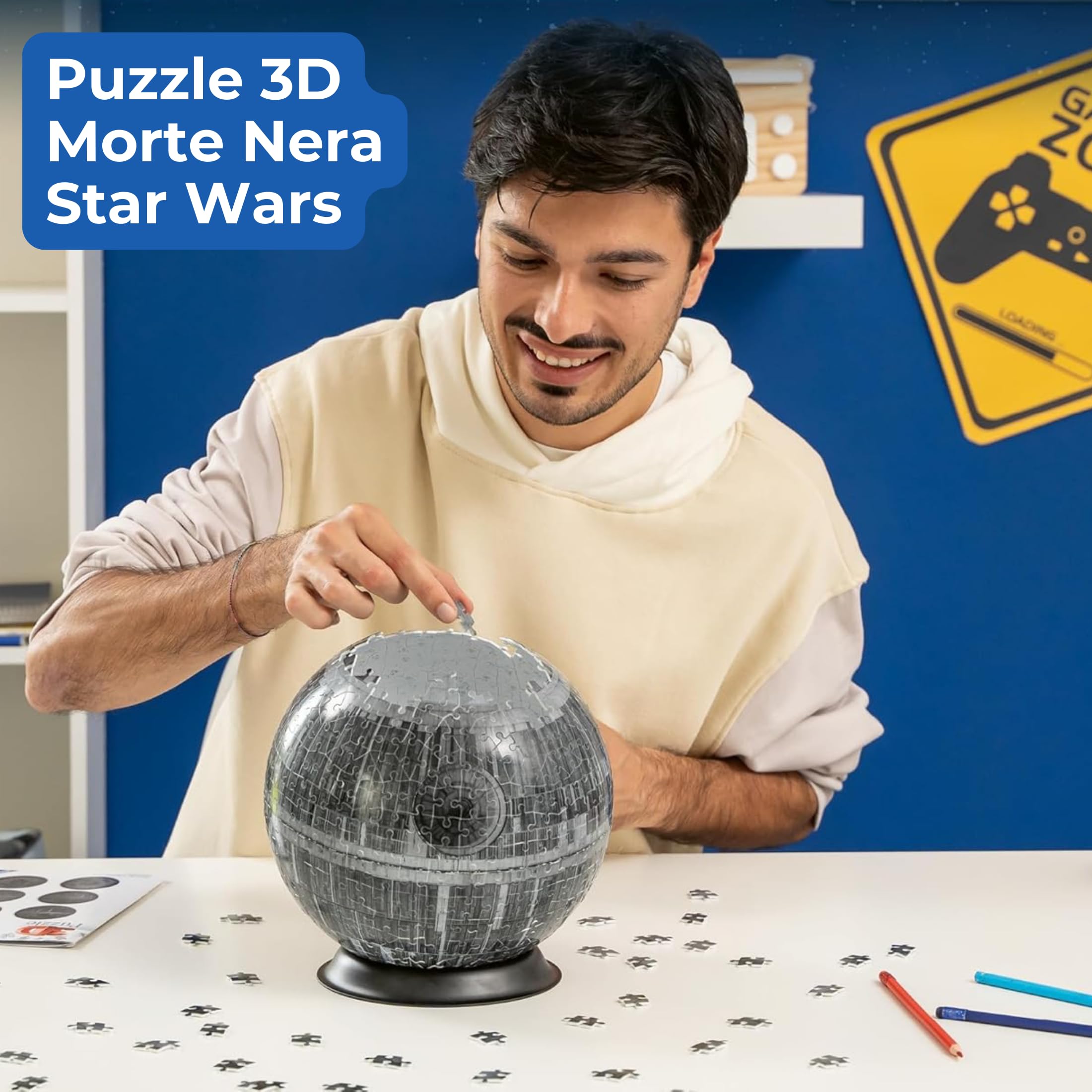 Ravensburger - Puzzle 3d La Morte Nera Star Wars | Puzzle 3d Bambini A Partire Dagli 10 Anni | Modellismo Da Costruire Bambini Di 540 Pezzi | Regalo Bambino 10 Anni E Più