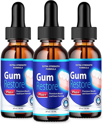 (3 unidades) Gum Restore Plus Liquid Drops Enjuague bucal (6oz)