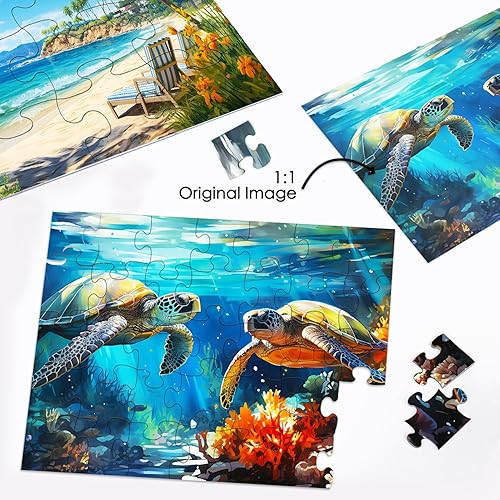 Miniatura 7 de Neoflavie Paquete de 4 rompecabezas de piezas grandes para personas mayores, 4 estilos de actividades para personas mayores, rompecabezas de regalo