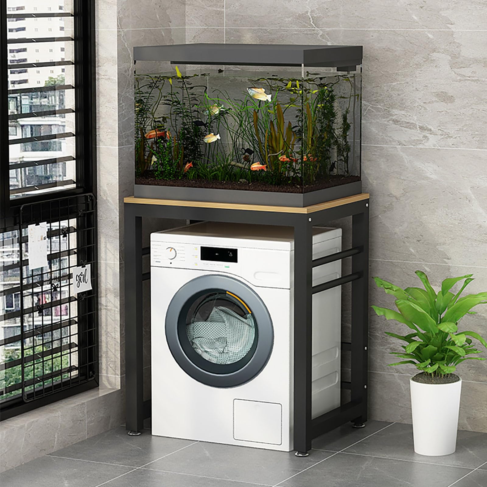 Meuble machine à laver avec armoire de rangement intégrée pour salle de bain et balcon modèle C