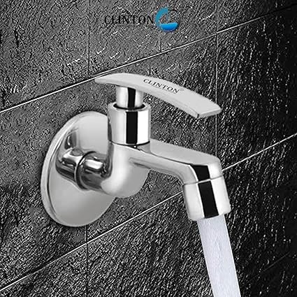 Clinton Brass Passion Bib Tap for Bathroom, Water Tap Chrome Finish (Set of - 1)