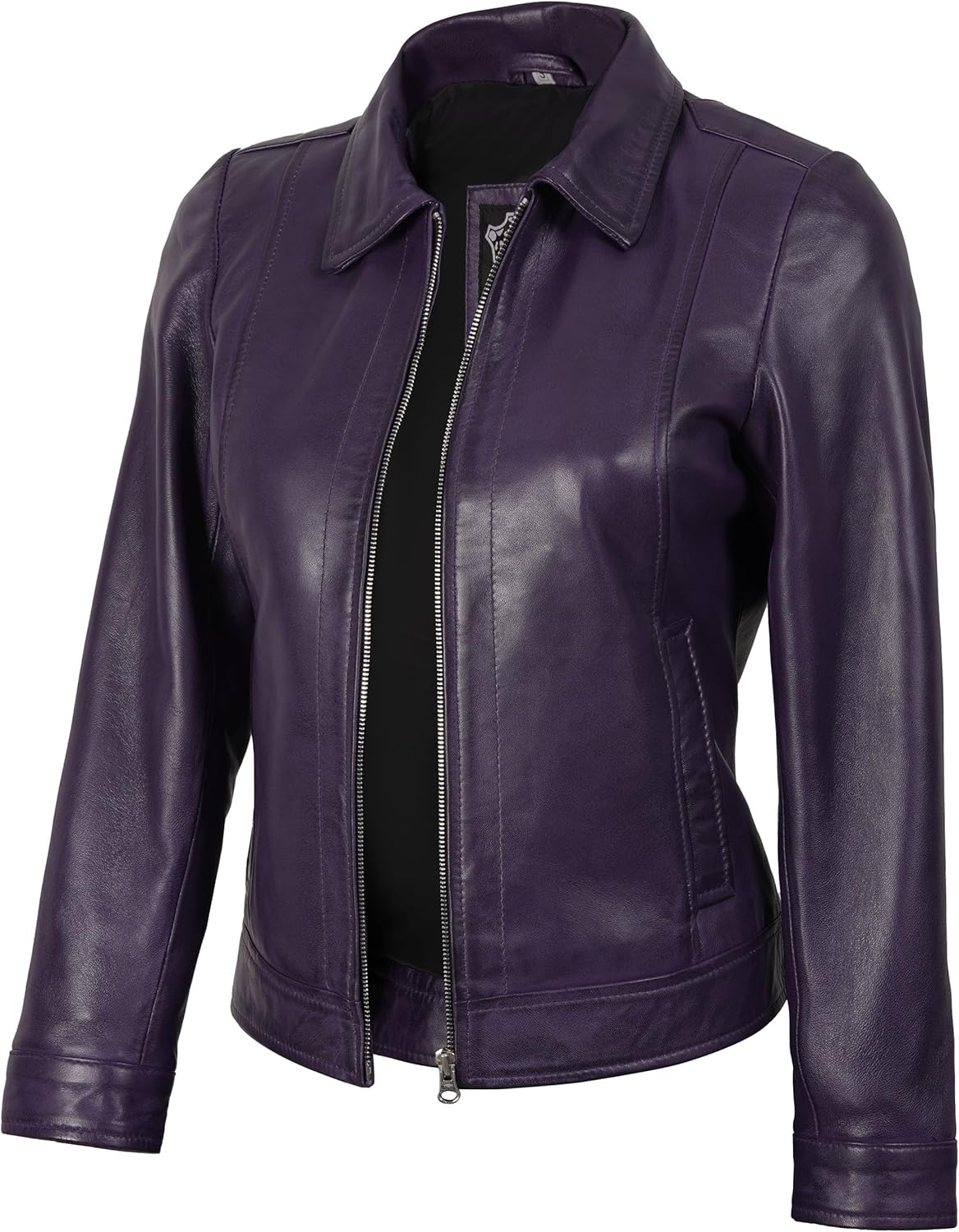 fjackets Real Lambskin Leather Jackets Womens Shirt Collar Style Women's Leather Jacket For All Season