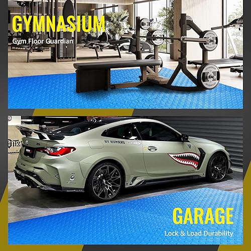 Miniatura 60 de Hulkfit Tapete de ejercicio de rompecabezas con alfombrilla de espuma EVA entrelazadas para el gimnasio en casa, tapetes para piso de garaje