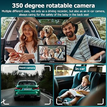 Carpuride W703 7 with CarPlay and Android Auto with Dash Cam