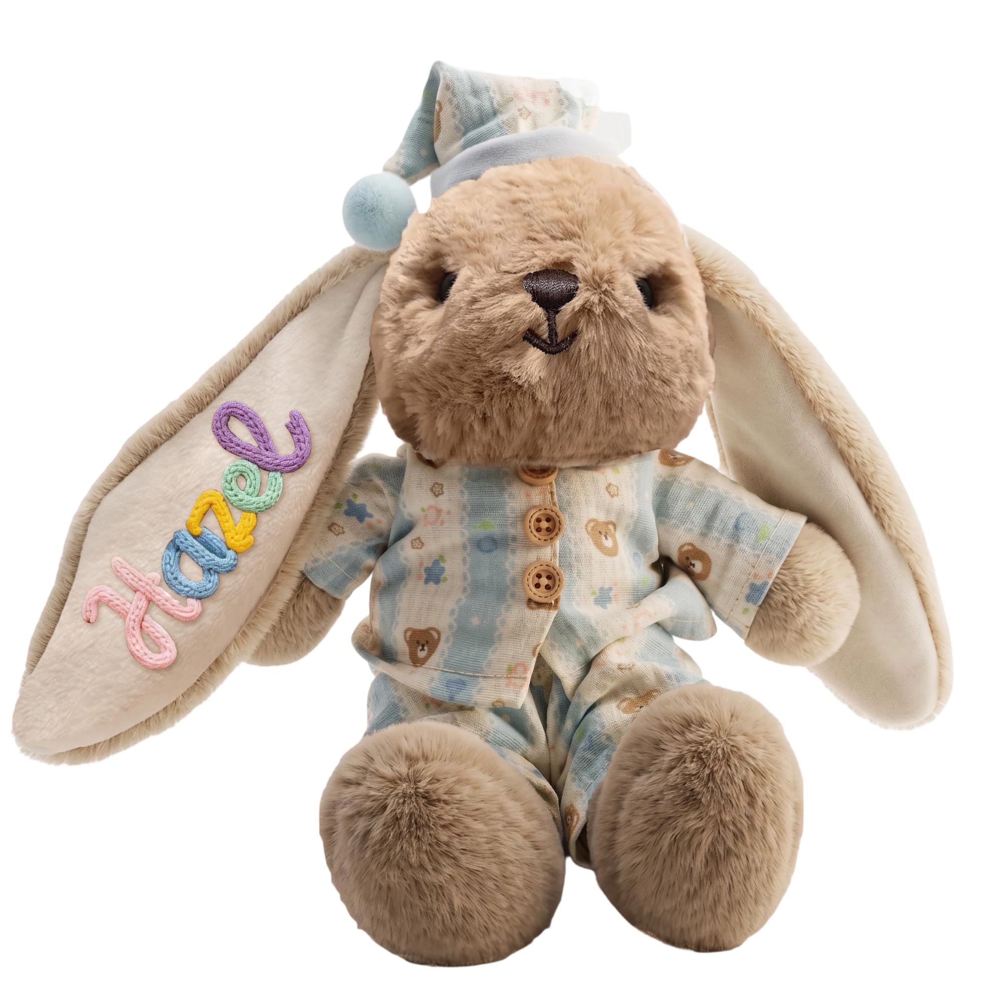 Kannts Personalised Teddy Bunny Plush with Name Custom Teddy Bear Gift for Girls and Boys