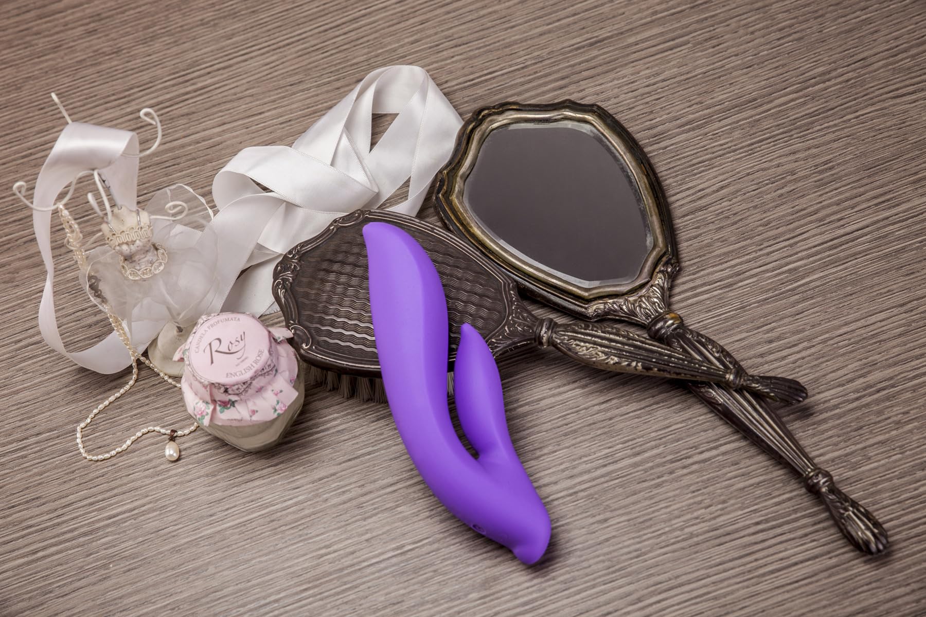 Blanche Rabbit Vibratore 2in1 BeFlamingo Design Italiano per clitoride punto G vaginale anale
