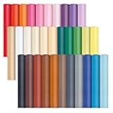 32 Pieces Faux Leather Sheets, 8×12 inches Colored Faux PU Leather Sheets, Faux Leather Material for Making Bows, Earrings, Crafts DIY Projects