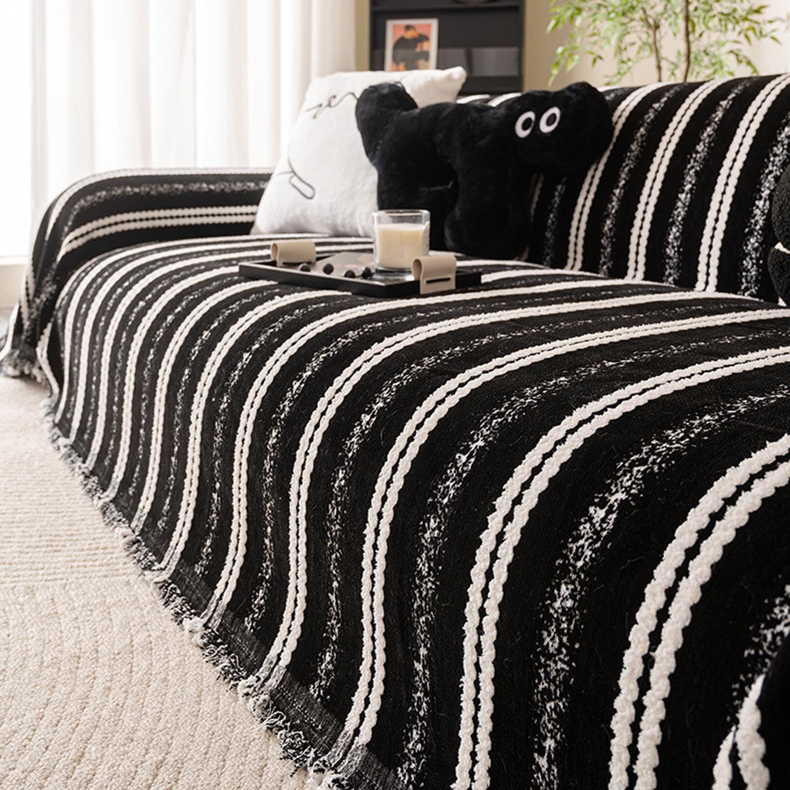 Housse canapé chenille lavable en machine | Confort nuage pour canapé d'angle