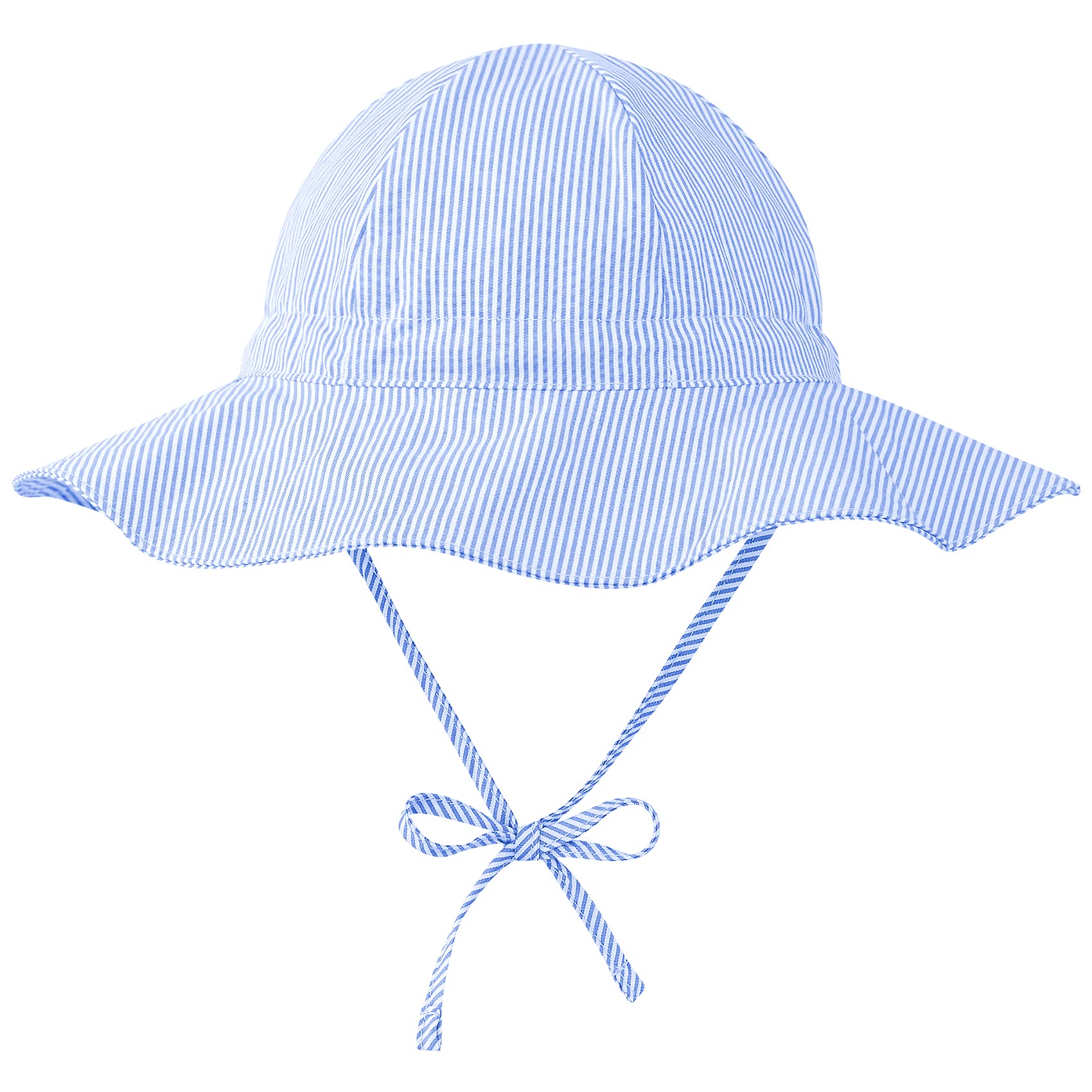Durio Baumwolle Sonnenhut Baby Hut Kinder Verstellbarer Faltbare UV-Schutz UPF 50+ mit Verstellbarem Bindebändern und Breite Krempe