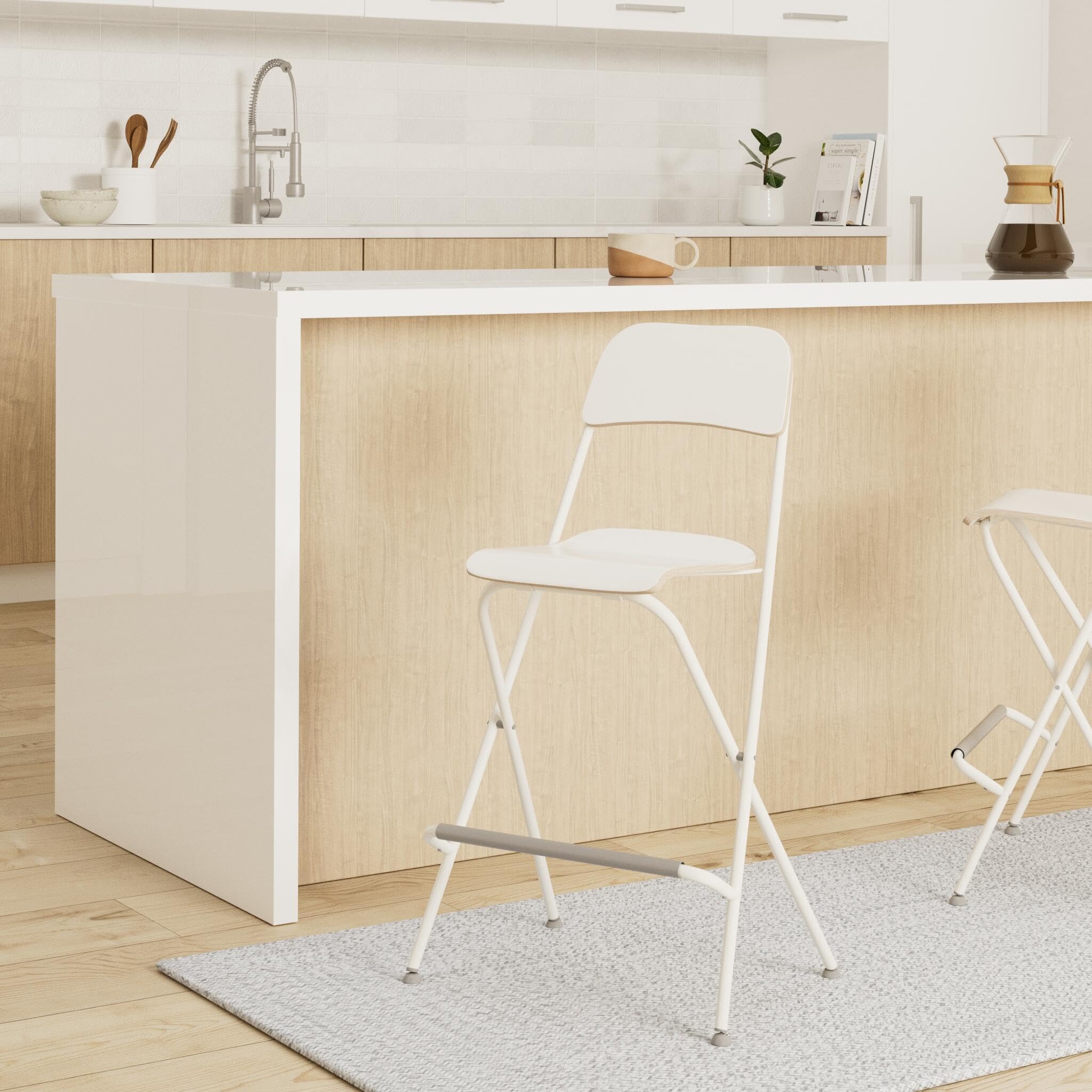 Ikea Franklin 704.048.75 Folding Bar Stool with Backrest 24 3/4