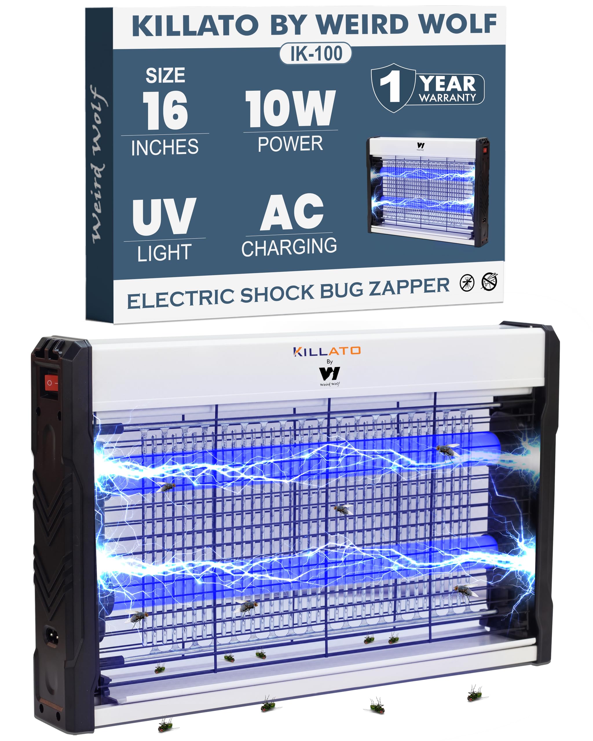 KILLATO 10W UV Bulb Electric Insect Killer Machine | Fly Catcher | Bug Zapper for Home, Office, Restaurant