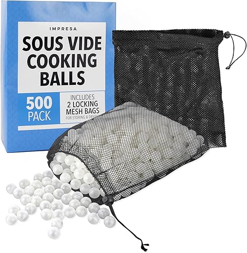 Miniatura 7 de IMPRESA 500 bolas de Sous Vide para contenedor Anova Sous Vide, Inkbird y otros sistemas de circulación de inmersión, accesorio para minimizar la