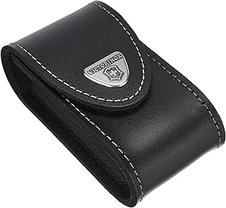 Victorinox , custodia da cintura in pelle, nero, accessori per coltelli da tasca, da esterno, multifunzione