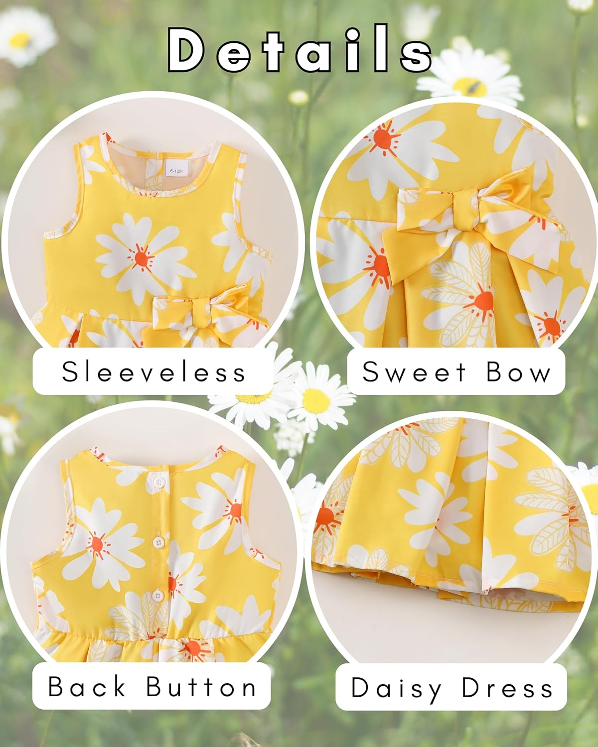 Toddler Girl Summer Dress Infant Baby Girl Casual Clothes Sleeveless Cute Bow Fashion Print Beach Sundress with Hat - Image 6