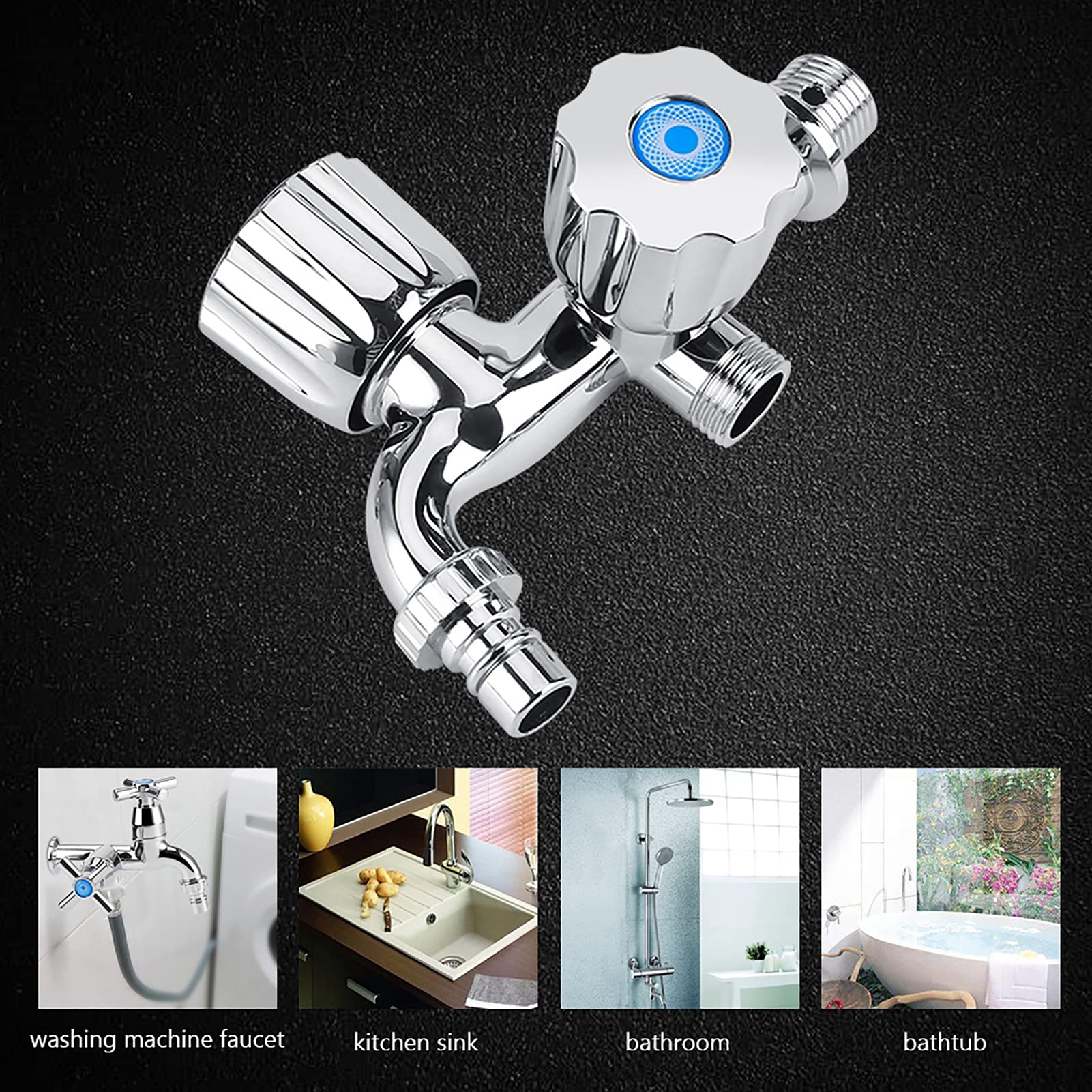Water Tap with Double Spout Handle G1 2 Bathroom Kitchen Faucet with Single Hole Kitchen Sink Faucet Offers — view 4