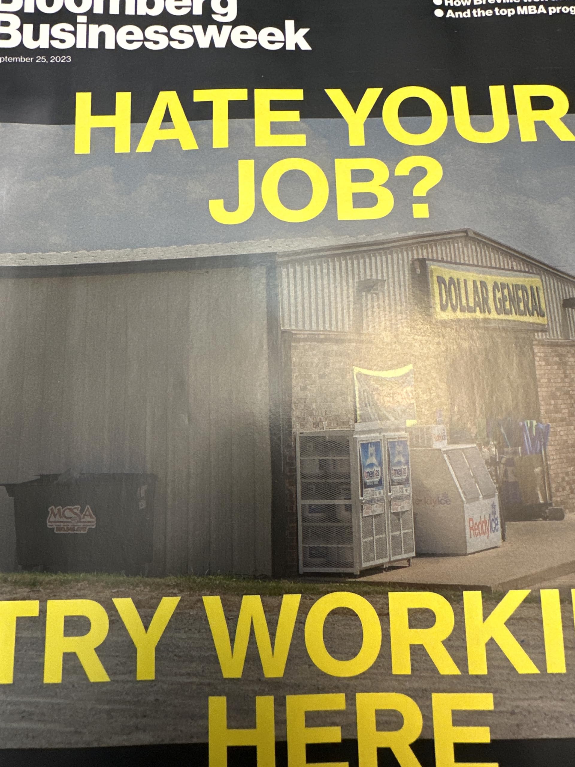Bloomberg BusinessWeek magazine, September 25, 2023. Hate your job? Single Issue Magazine – 1 Jan. 2023