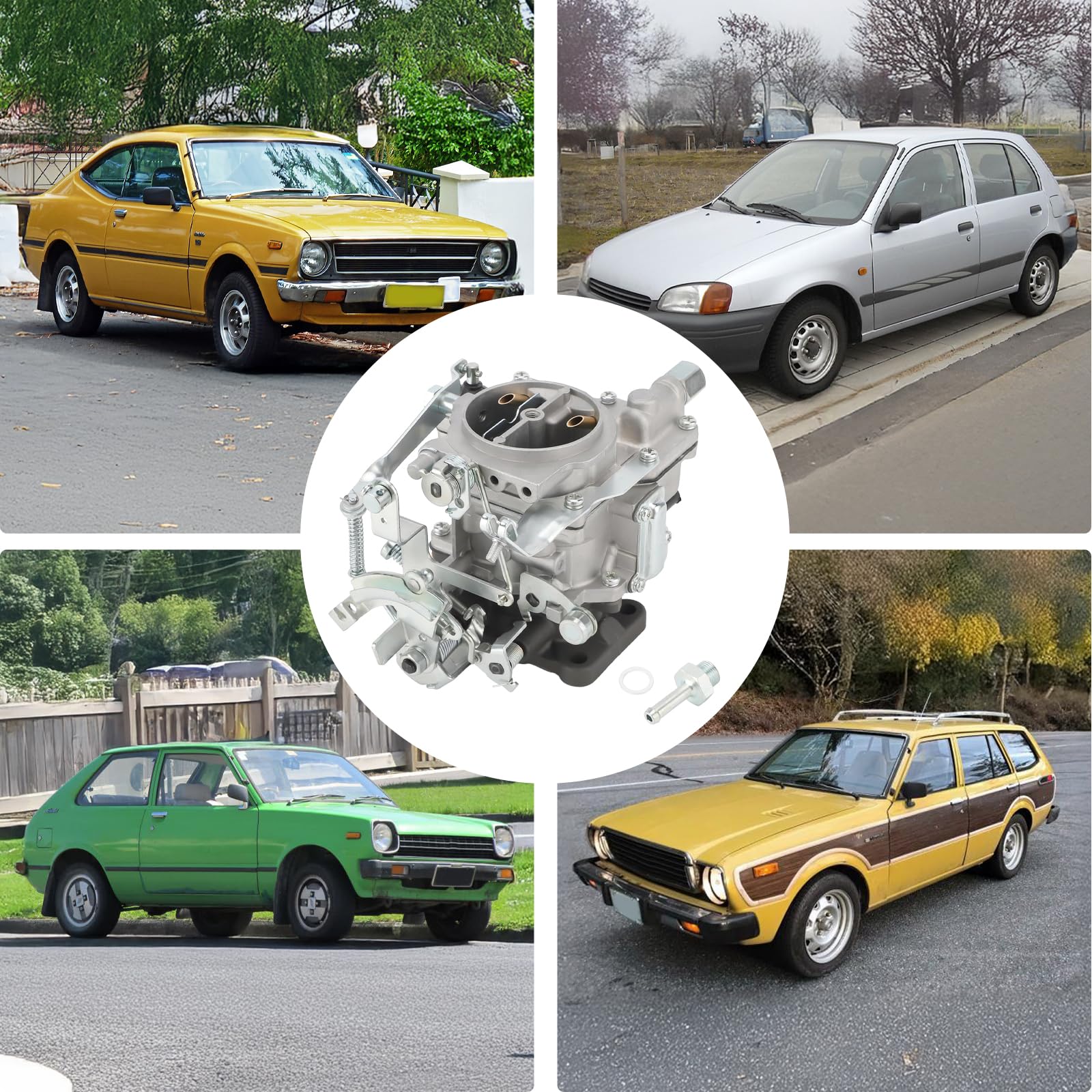 Carburador Compatible con T-0yota 3K 4K 1968-1978, TRUENO 1974-1981, Suzuki Samurai Reemplazo para, Ralentí Constante y Aceleración Rápida para Coche Motor 2110024034, 2110024035, 2110024045